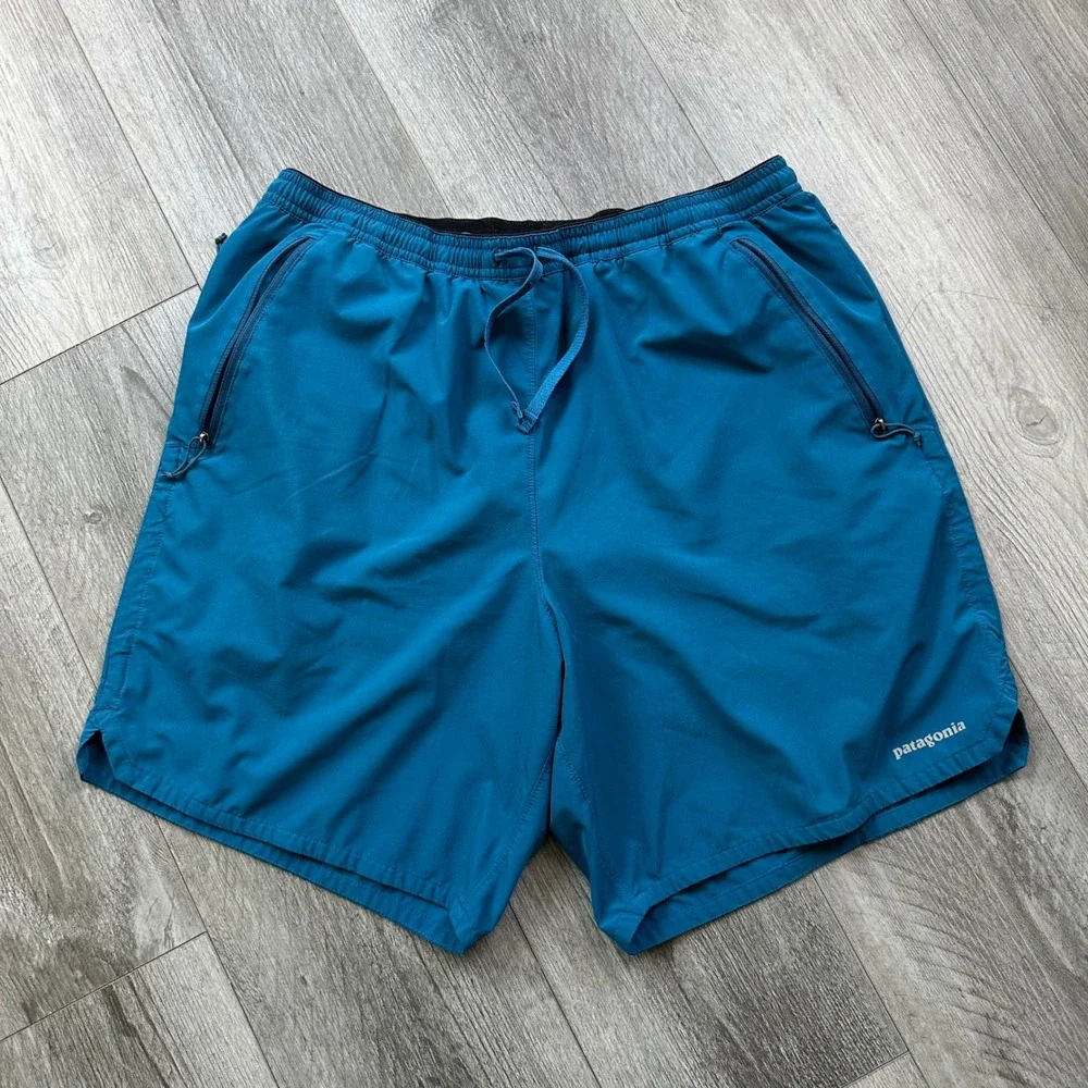 Patagonia Baggies Shorts Blue Size M Lightweight Nylon Zip Pockets